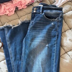 Distressed Blue Jeans